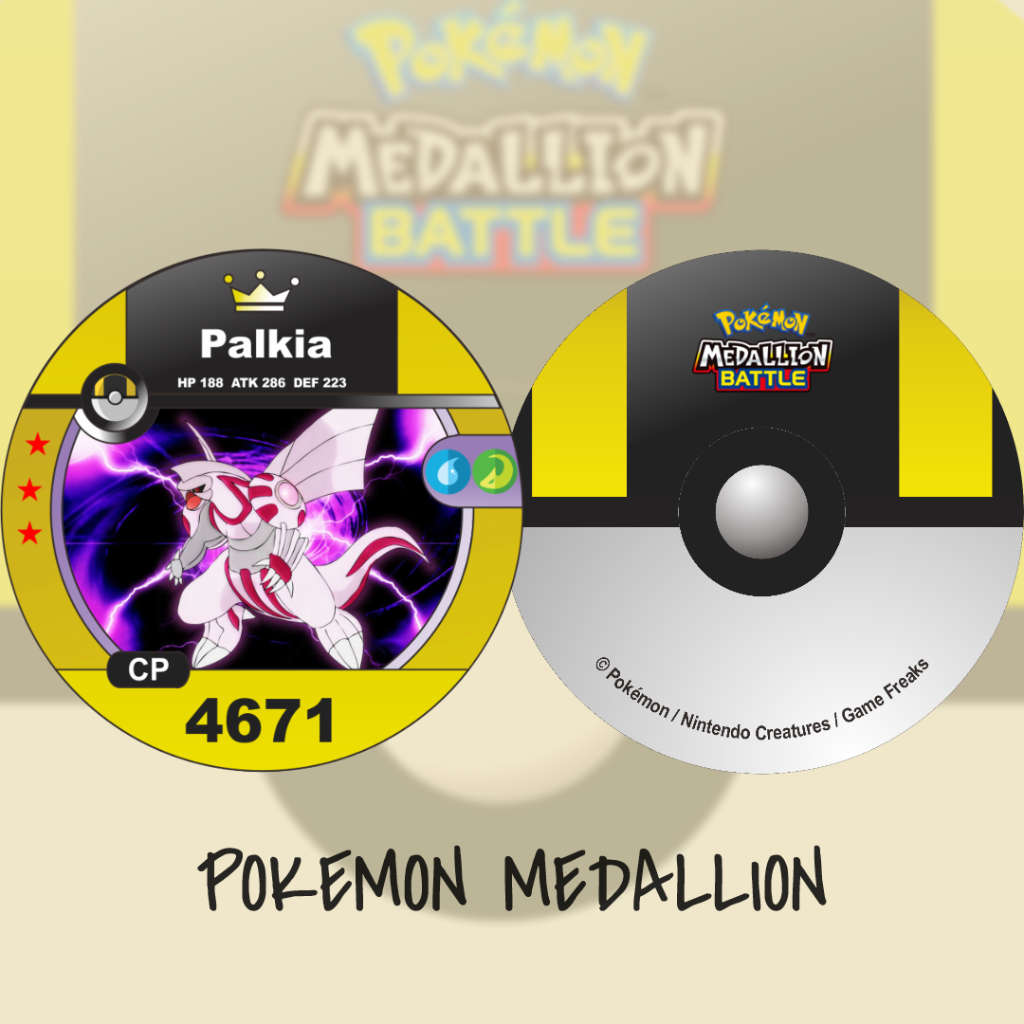 Kartu Pokemon Medallion Kustom Palkia