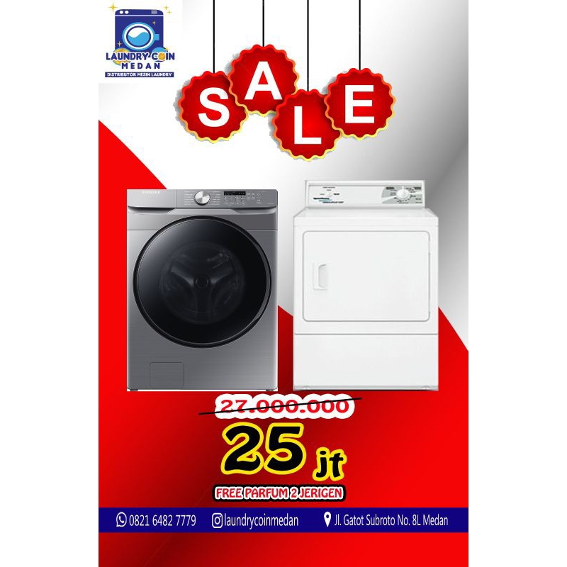 MESIN LAUNDRY MURAH DI MEDAN// MESIN CUCI SAMSUNG // MESIN PENGERING SPEEDQUEEN// PAKET USAHA MESIN 
