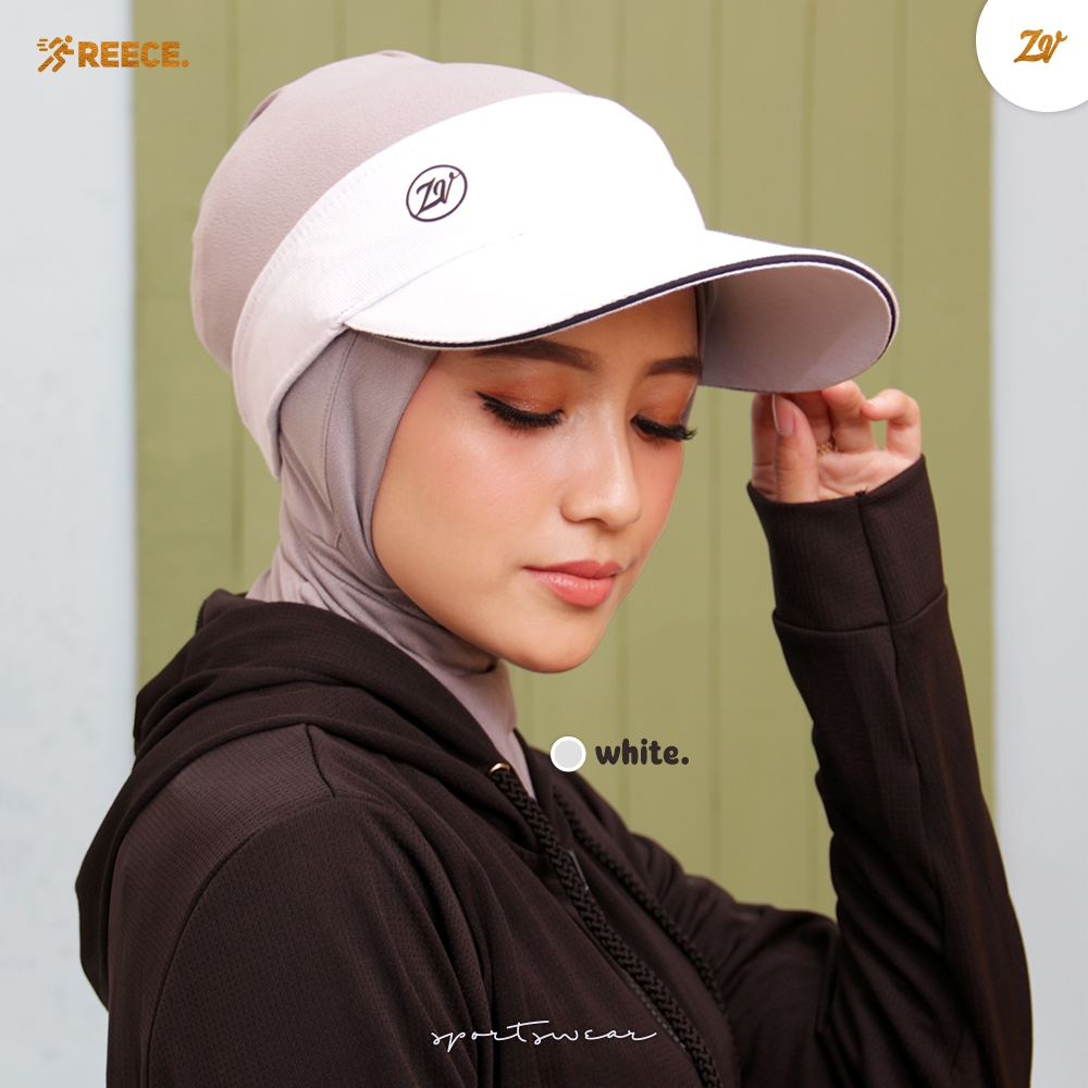[BEST SELLER] Zaneva Muslimah Sportwear - Reece Visor Topi Olahraga l Topi Sport Wanita | Aksesoris