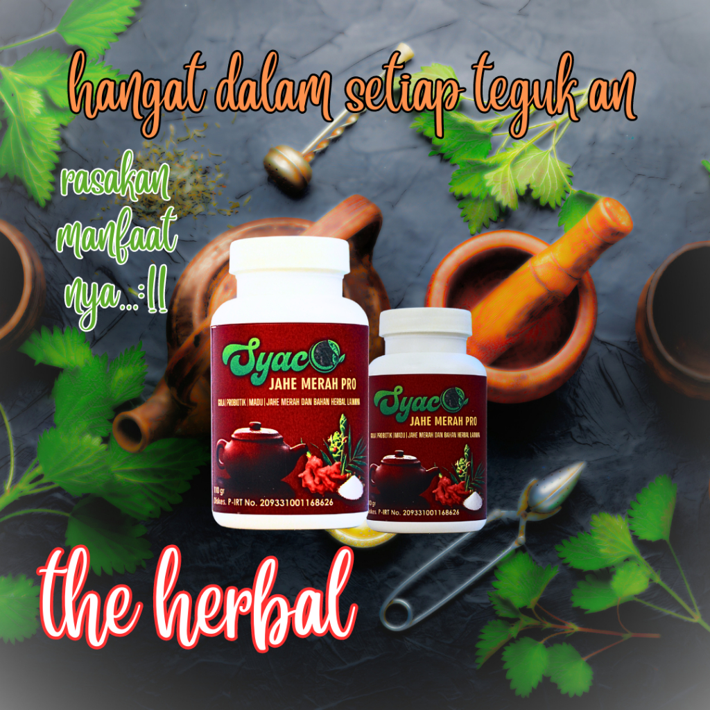 

JAHE MERAH BUBUK,SYACO - RAMUAN HERBAL, PENAMBAH NUTRISI DAN MENCEGAH PENYAKIT