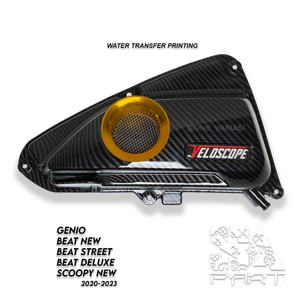 COVER TUTUP BOX FILTER CARBON VELOCITY GENIO / TUTUP FILTER BEAT NEW CARBON BEAT DELUXE SCOOPY NEW C
