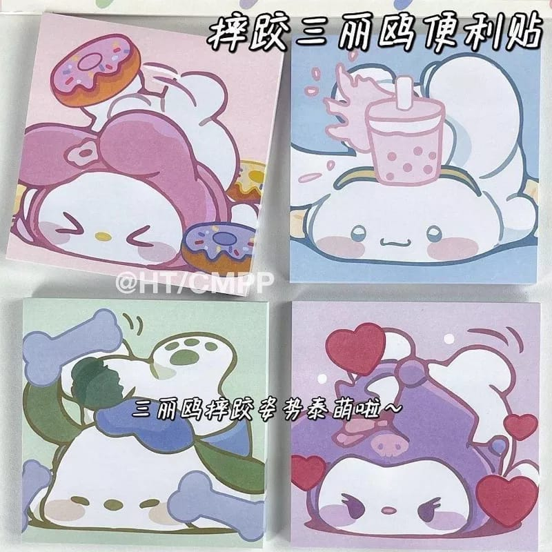 

SANRIO STICKY NOTES - KUROMI MY MELDOY CINAMOROL POMPOMPURIN HELLO KITTY