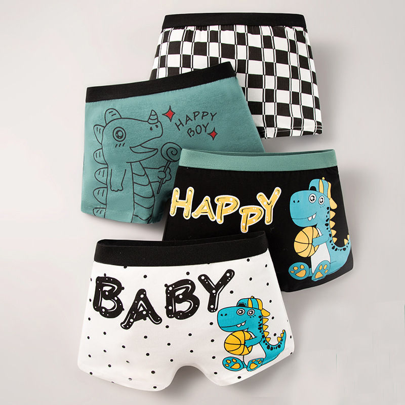 MISS'O BX1351 Boxer Celana Pendek Anak-anak Unisex Celana dalam CD katun Motif Kartun Lucu