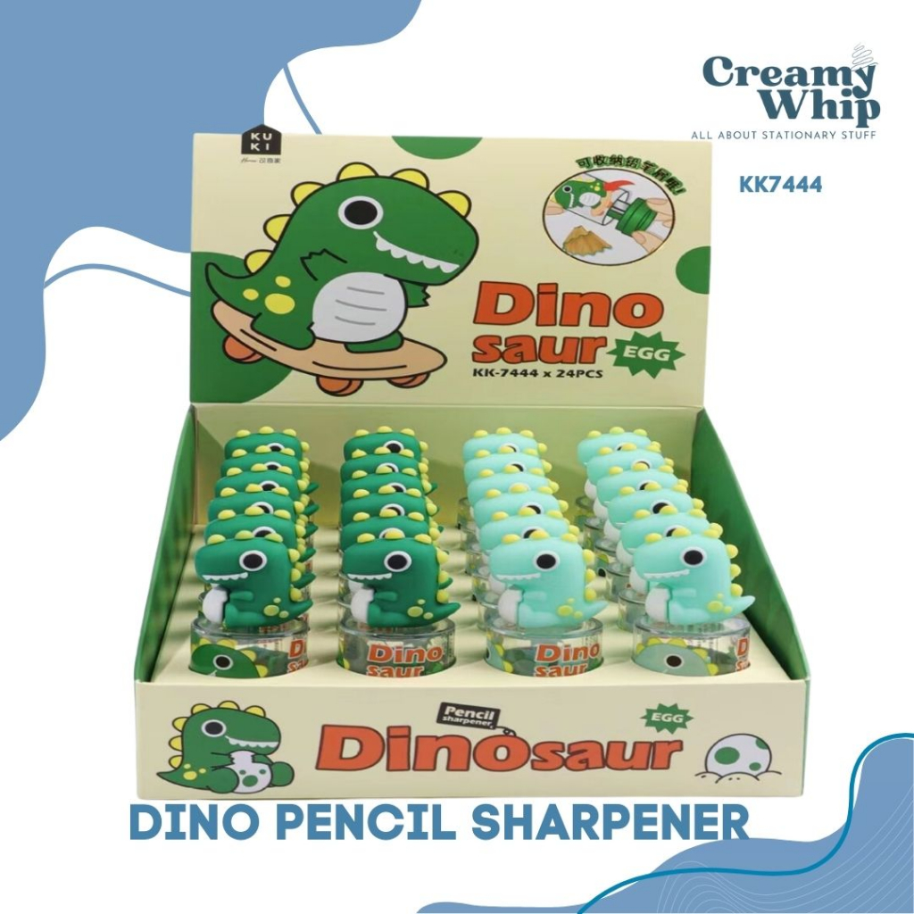 

Cute Dino Pencil Sharpener - Rautan Pensil Dinosaurus Serutan Pensil Dinosaur Cute Dino Serutan Pensil