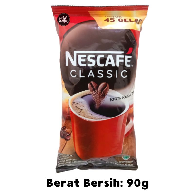 

Nescafe Classic Bag 90g 100% Kopi Robusta