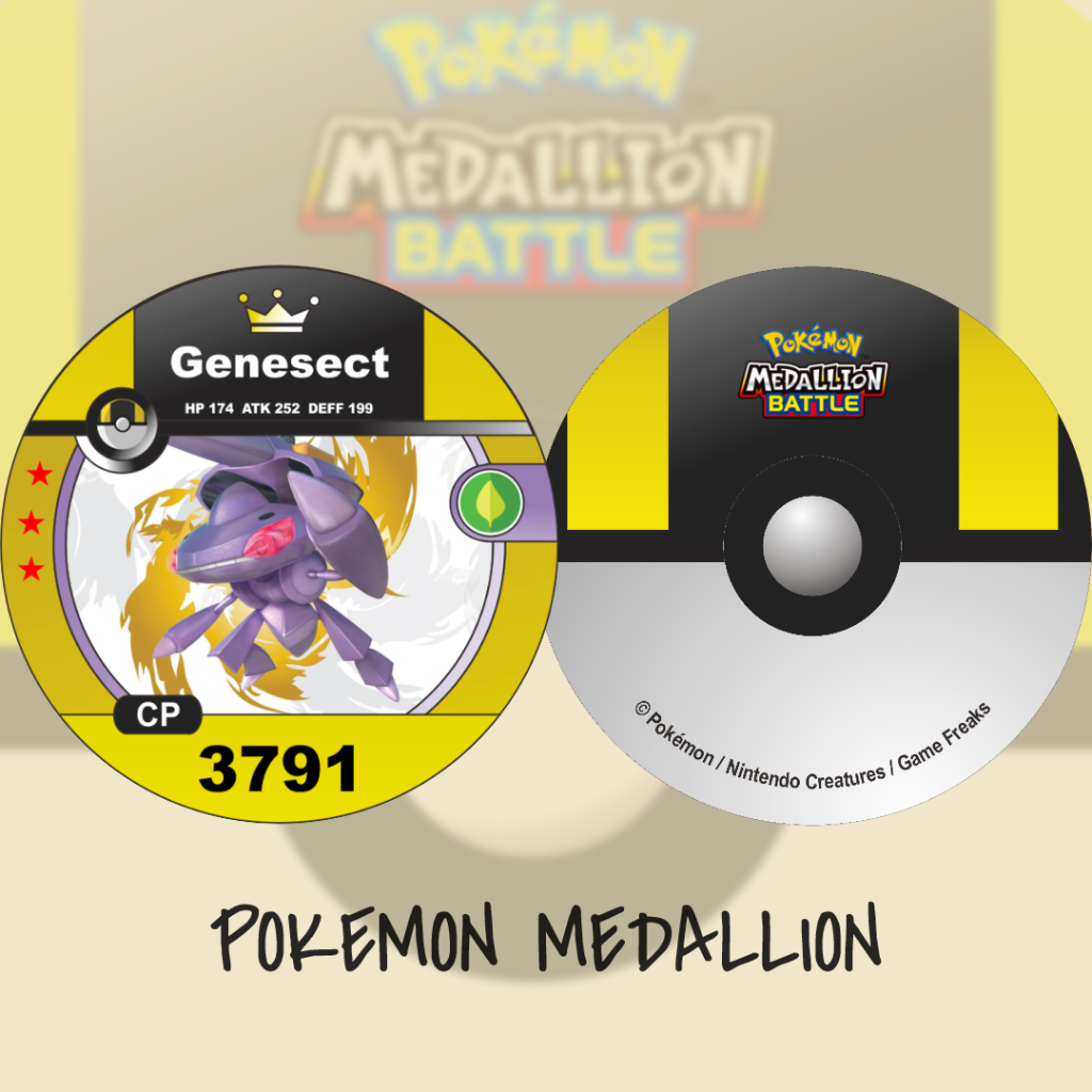 Kartu Pokemon Medallion Kustom Genesect