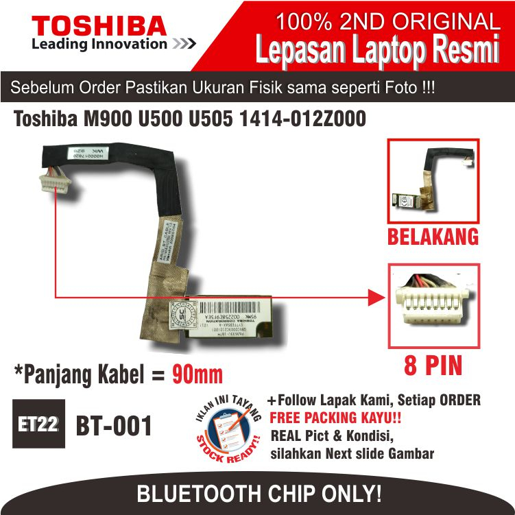 ET22 BT-TOS-1 Internal Bluetooth Card Bluetooth Chip Laptop Notebook Netbook Toshiba Satellite M900 