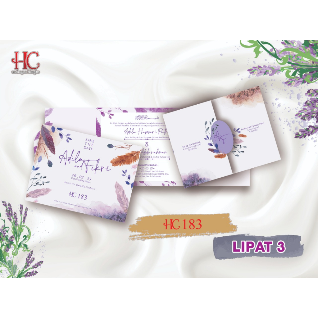 Blangko Undangan HC 183 | Kertas Undangan Kosong Murah | Undangan Murah | Undangan Elegan