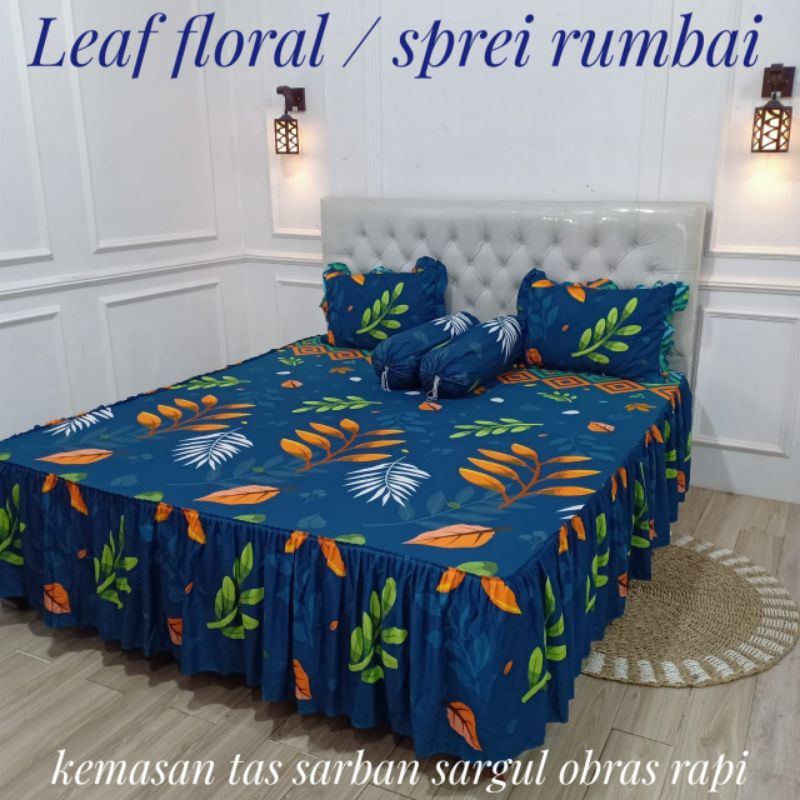 sprei rumbai leaf floral