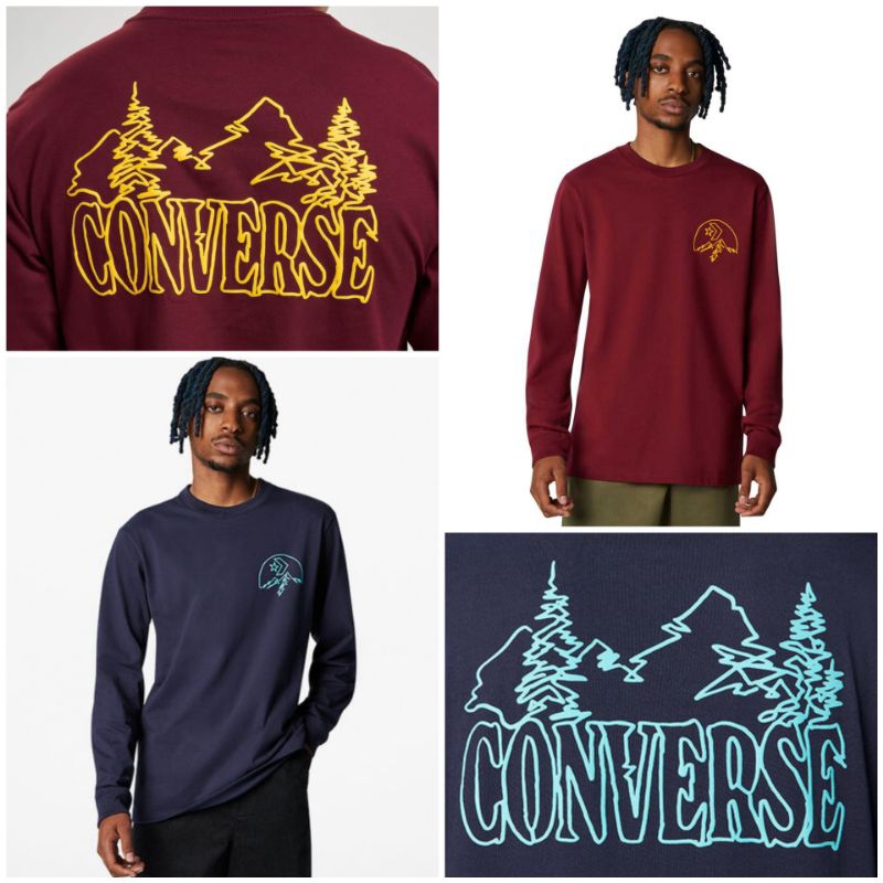 Kaos Converse Men Counter Climate LS Tee Original 100% - CONVERSE LENGAN PANJANG SALE