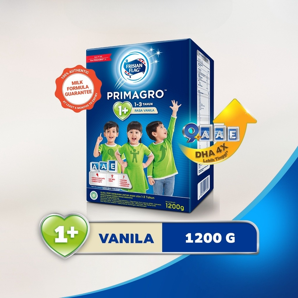 

[1200 Gram] Frisian Flag Primagro 1+ Vanilla | Madu 1200 gr (1-3 tahun) Susu Formula Pertumbuhan Anak - 1 Pcs