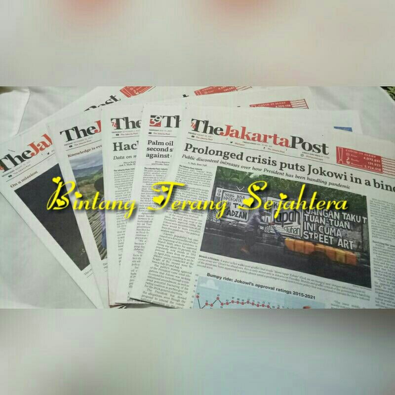 (SATUAN NO REQUEST) Koran Bekas Koran Bahasa Inggris The Jakarta Post