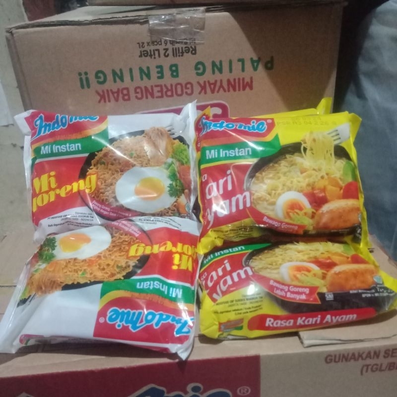 

MIE INSTAN INDOMIE GORENG DAN KARI AYAM 5PCS PROMO