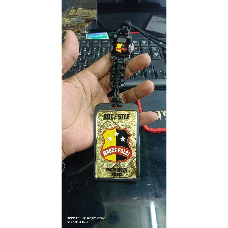 

lanyard tactical polri 1 sisi dan 2 sisi free design