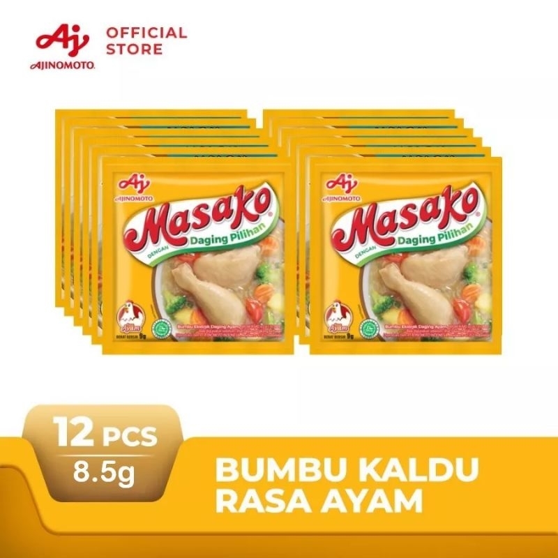

Masako Bumbu Penyedap rasa kemasan renceng isi 12