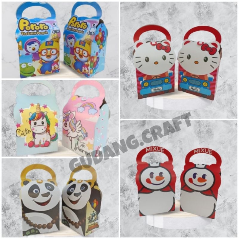 

tas Ultah tas Snack Box karakter TAS ULANGTAHUN(isi 10pcs)/ TAS SNACK