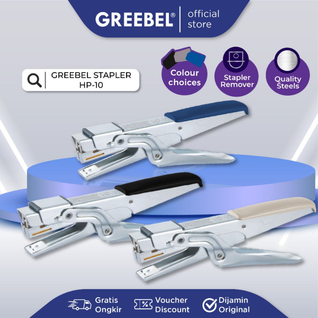 

Greebel Stapler HP-10 Staples Kertas Kapasitas Banyak, Perlengkapan Kantor