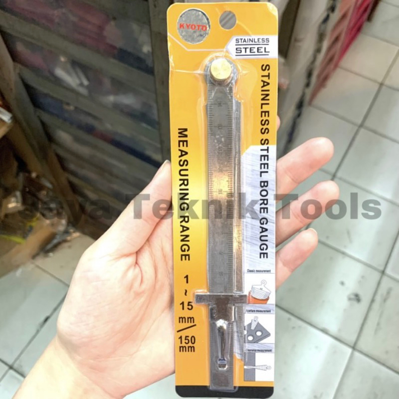 

Taper Gauge Penggaris Kyoto 150 mm Stainless Pengukur Lubang Ruler 15 cm