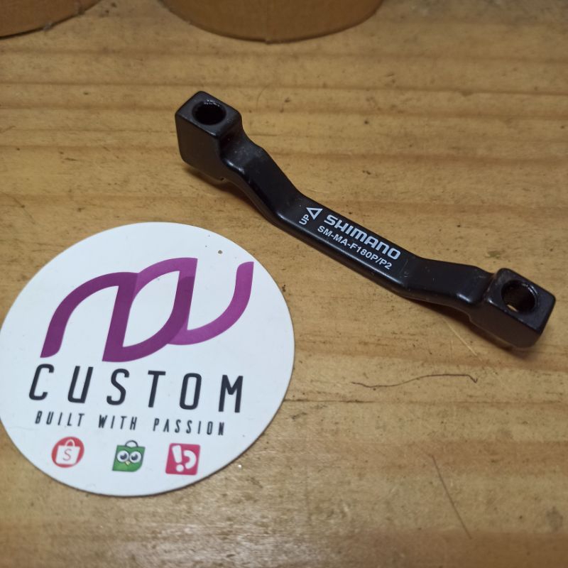Adaptor Rem Kaliper depan sepeda PM to PM Post Mount Shimano SM-MA-F180P/P2 Front 180 mm Rotor P/P D