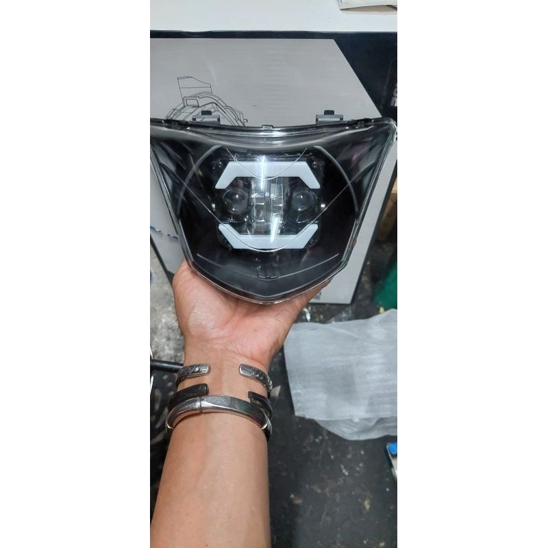 lampu depan custom Jupiter old Daymaker robot
