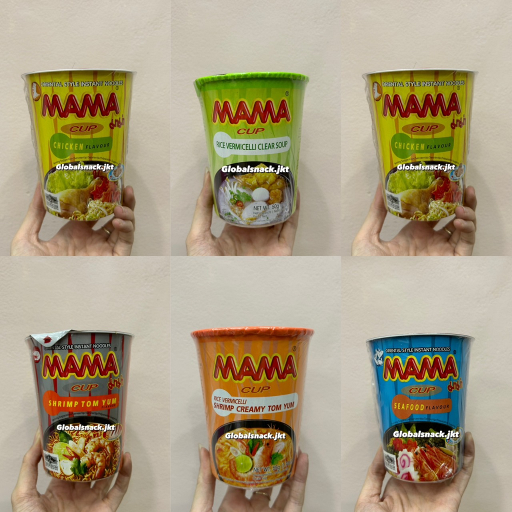 

[CUP] MAMA NOODLES CHICKEN / BEEF / SHRIMP TOM YUM / SEAFOOD / RICE VERMICELLI SHRIMP CREAMY TOM YUM / VERMICELLI