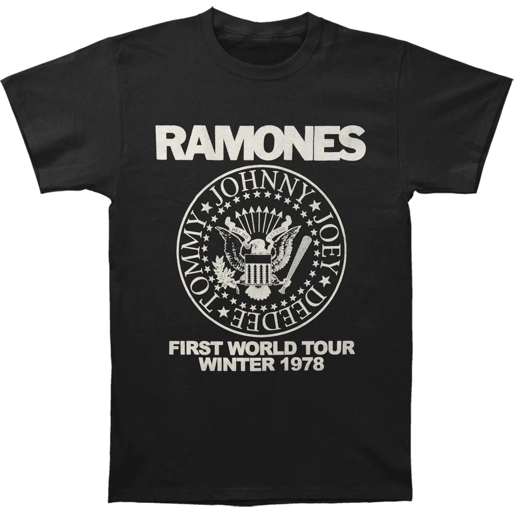 BAJU KAOS RAMONES First World Tour 1978 Slim Fit T-shirt