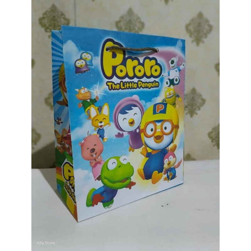 

Paperbag/Tas kertas Karakter LABUBU KUROMI PORORO SANRIO TAYO UNICORN Uk.P20xL10xT25