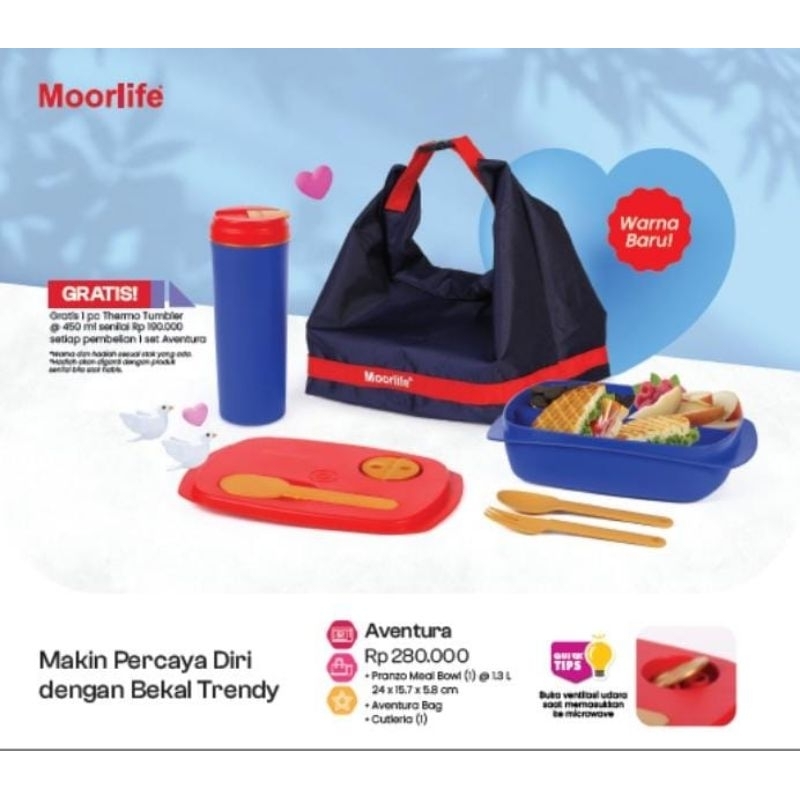 Aventura Moorlife /Lunch box/Tempat Makan /Tampa Tumbler