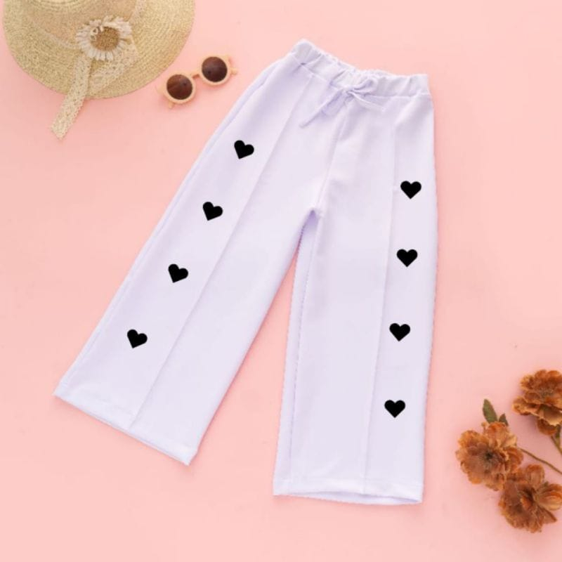 Celana Kulot Scuba Love Anak Perempuan Usia 4-13 Tahun / Celana Kulot Scuba Anak / Celana Kulot Anak