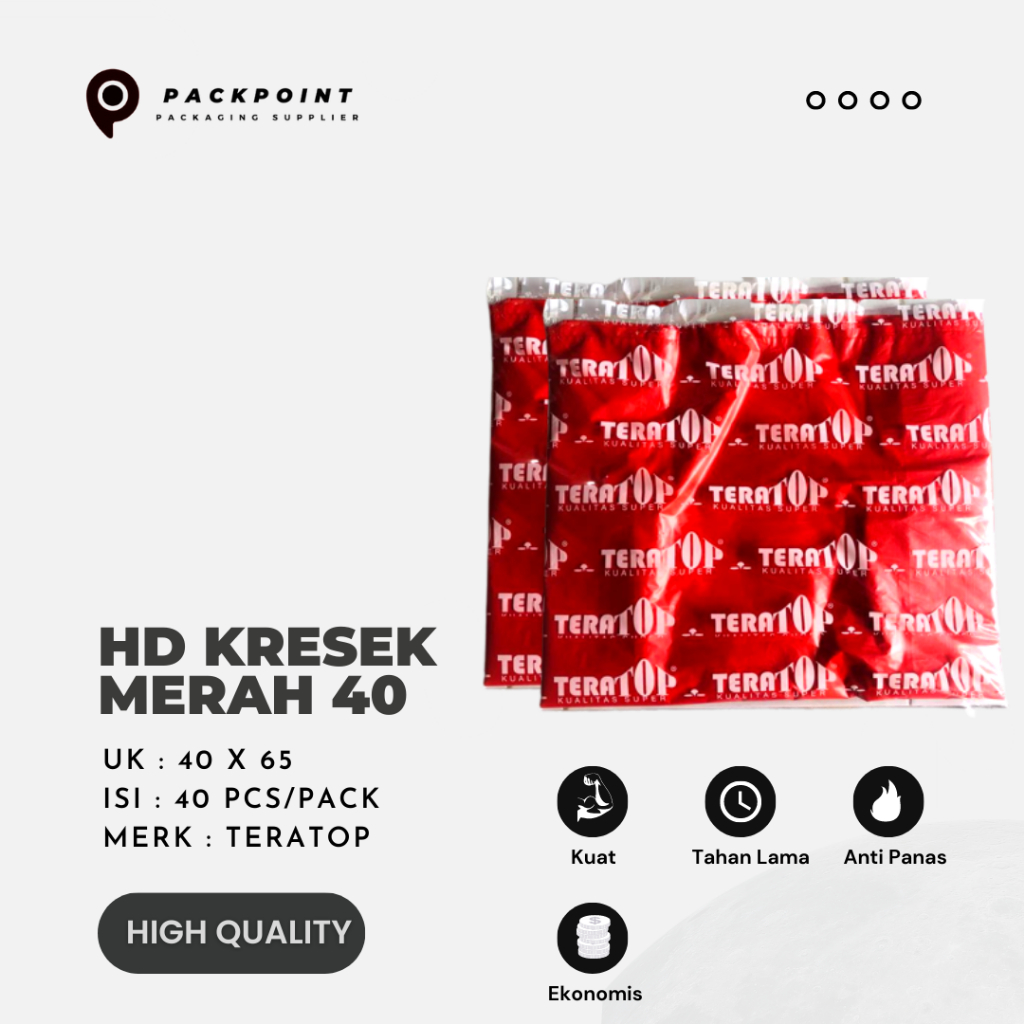 Kantong Plastik Kresek Merah Besar Tebal/ Kantong Kresek Merah/Kantong Plastik Kresek HD Merah Ukura