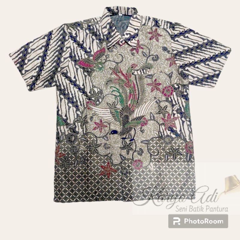 kemeja batik pria hijau pastel
