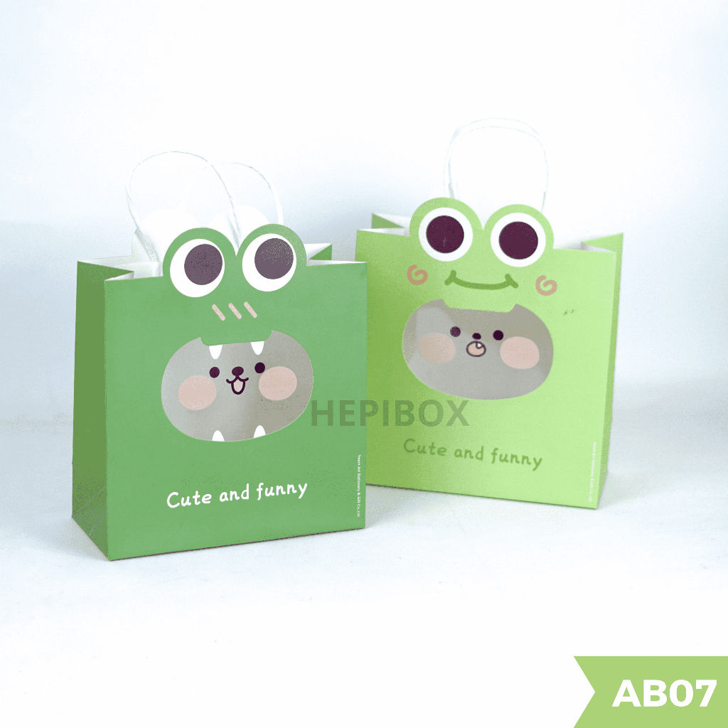 

Paper Bag Motif Animal / Paper Bag Karakter / Goodiebag Ultah Anak / Paperbag Lucu / Tas Kado / AB07