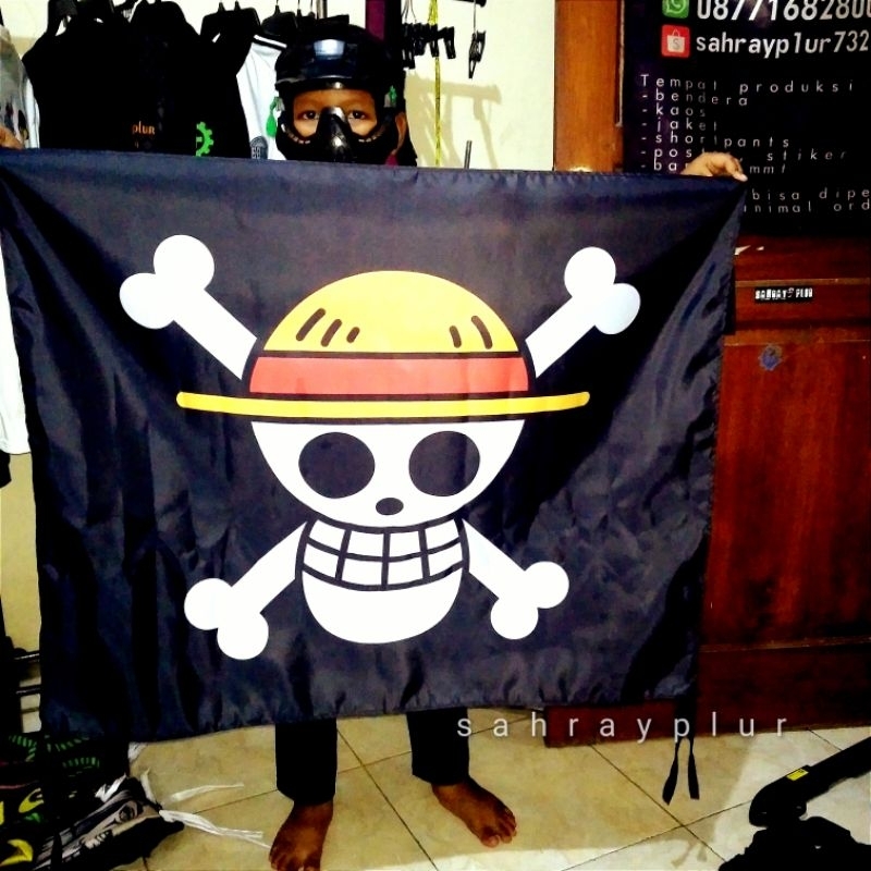Bendera OnePiece topi jerami