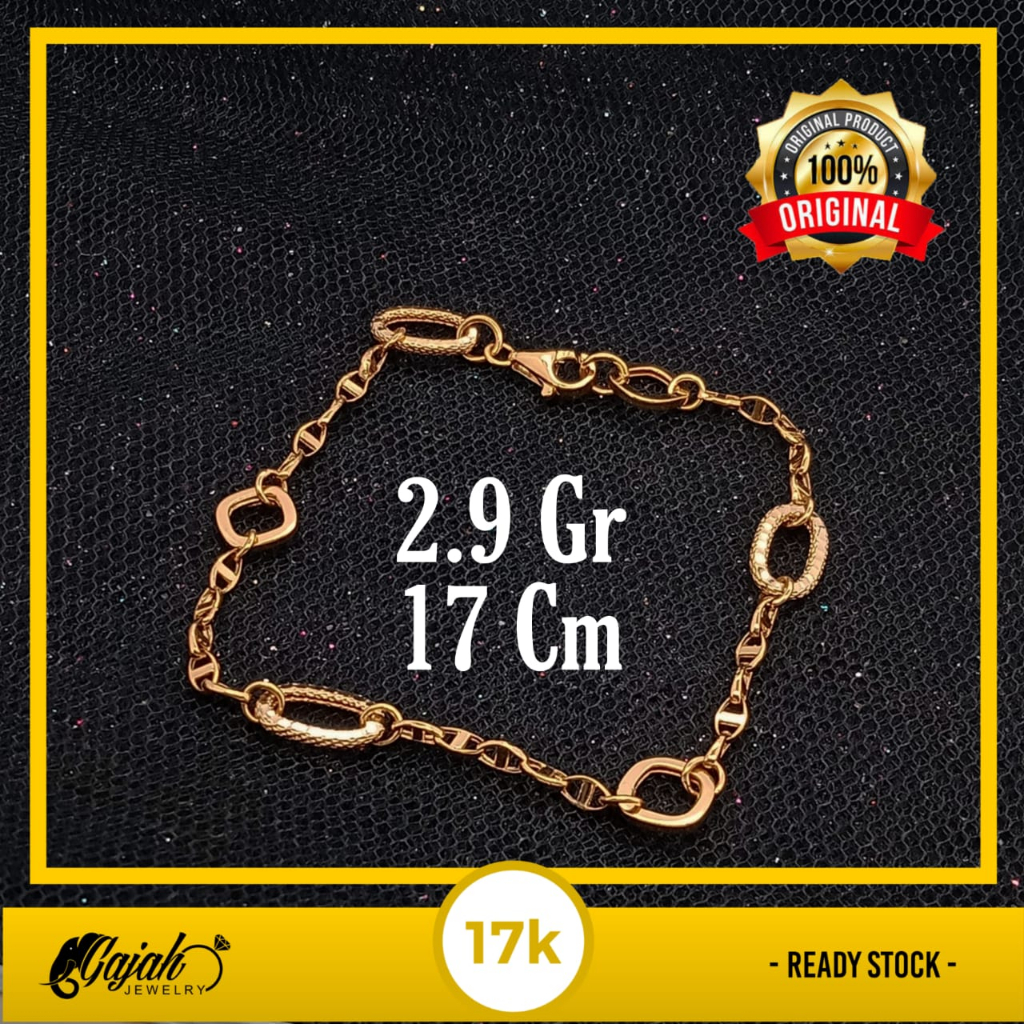 Gelang Emas 17K - 2.9 Gr Kadar 750 - 5653