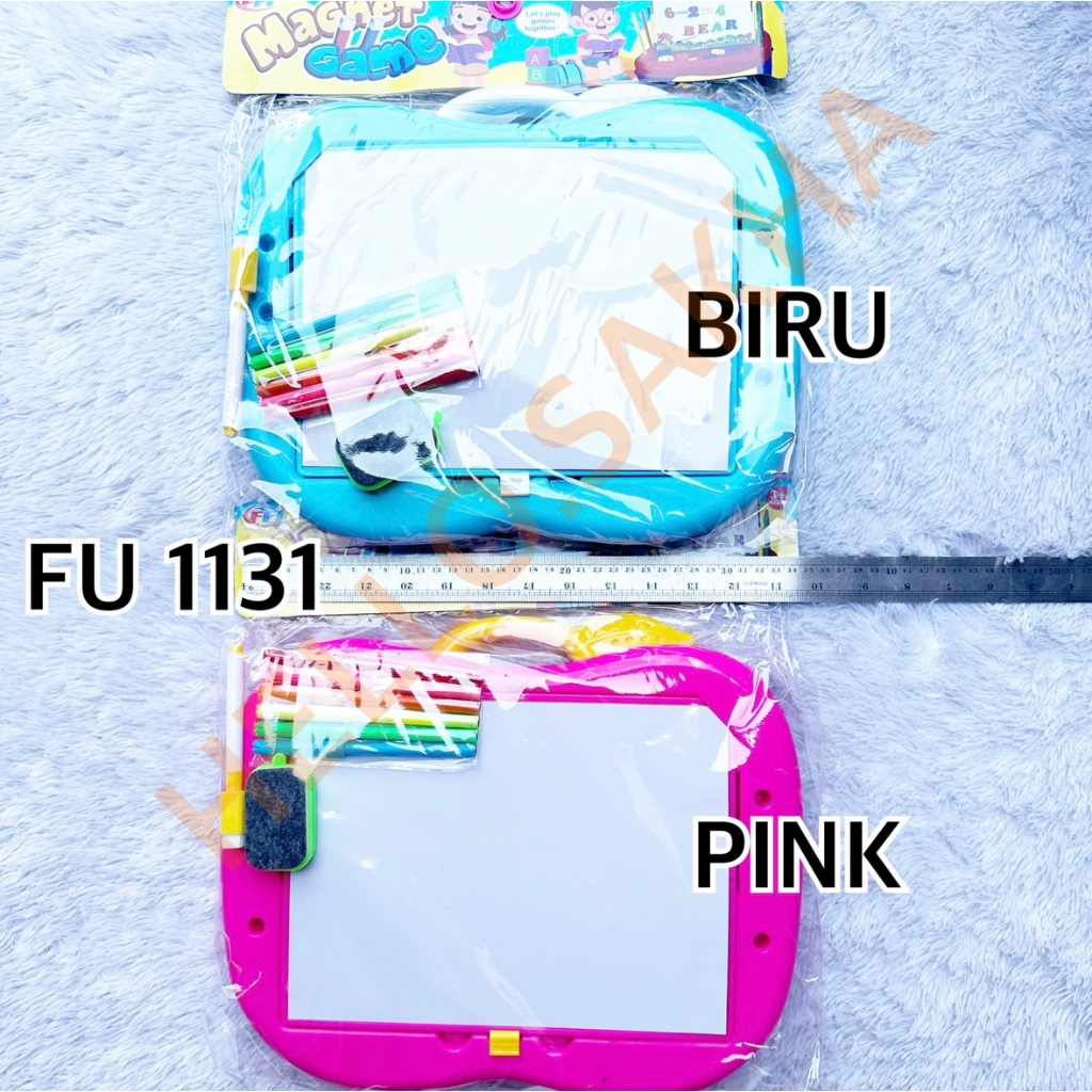 

MAINAN FU 1131 MAGNET GAME (HANYA JUDUL DARI PABRIK, TAPI TIDAK ADA MAGNETNYA) PAPAN TULIS DRAWING WHITE BOARD ADA SPIDOL WARNA WARNI DAN PENGHAPUS