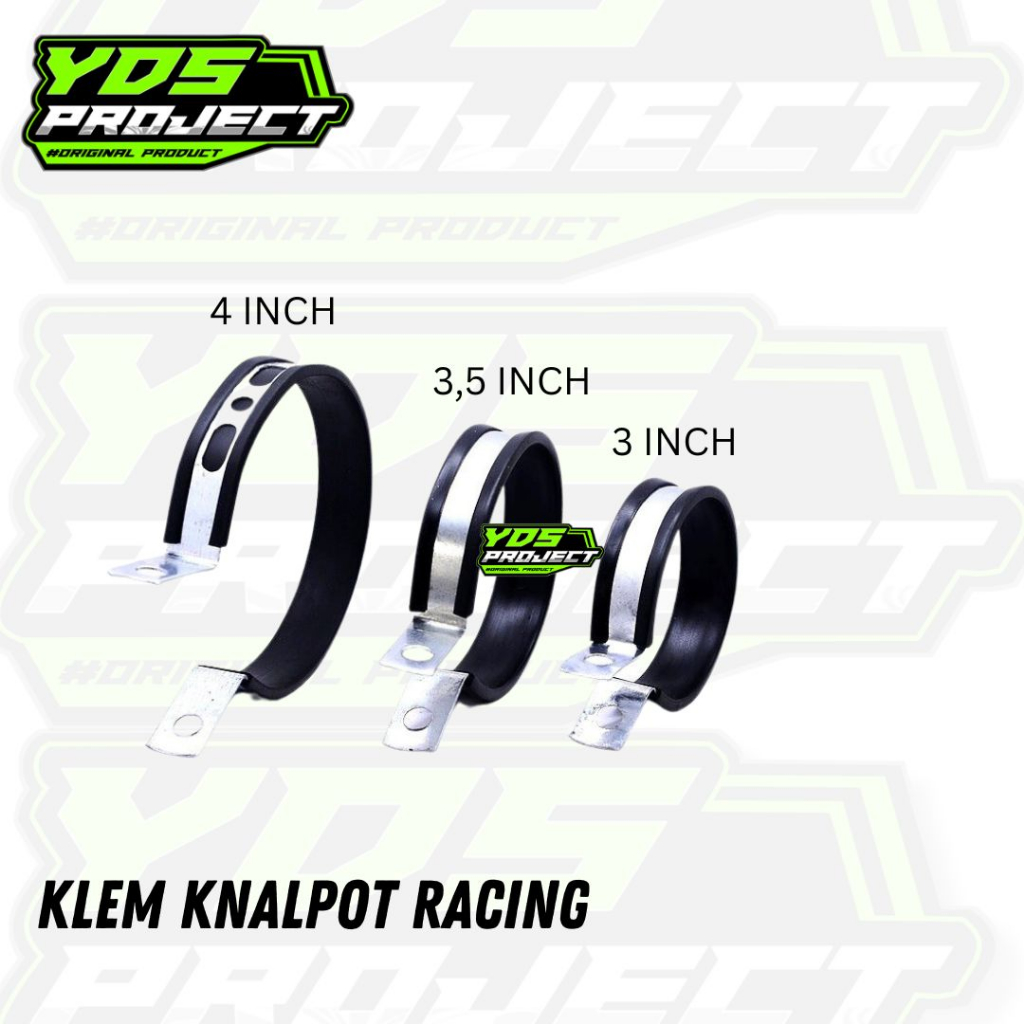 KLEM KNALPOT RACING TEBAL UKURAN  3", 3,5", 4" KLEM KNALPOT KARET KLEM WARNA
