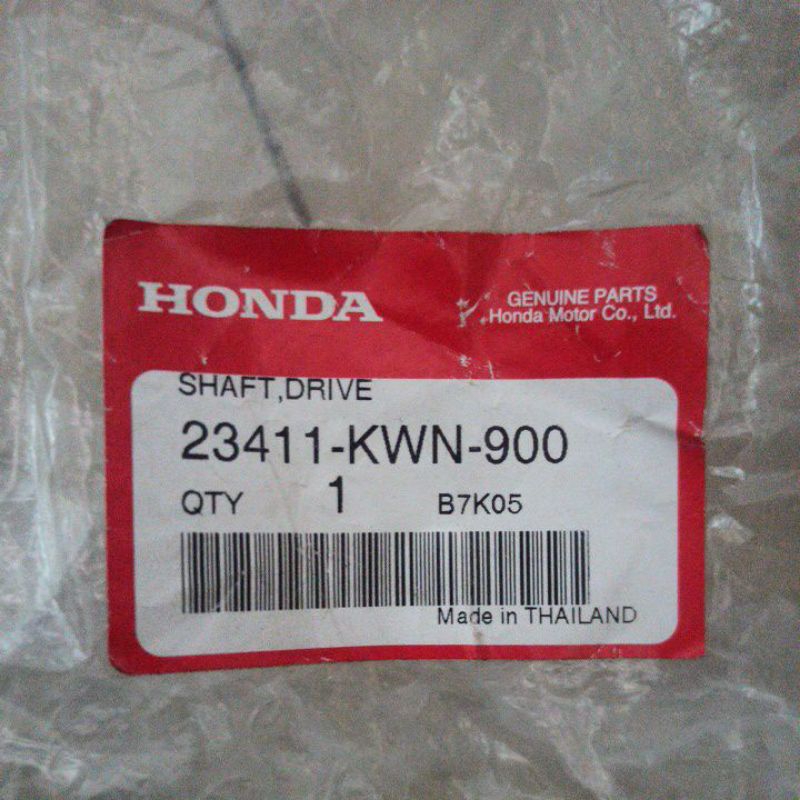 SHAFT DRIVE  AS PULY GARDAN IMPORT THAILAND ASLI AHM Shaft Drive 17T HondaVario 125 FI 23411kwn900