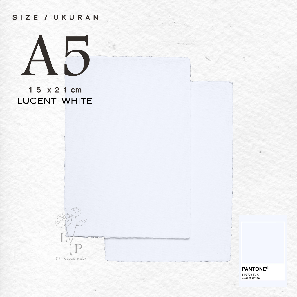 

Kertas Daur Ulang - Handmade Paper - Lucent White