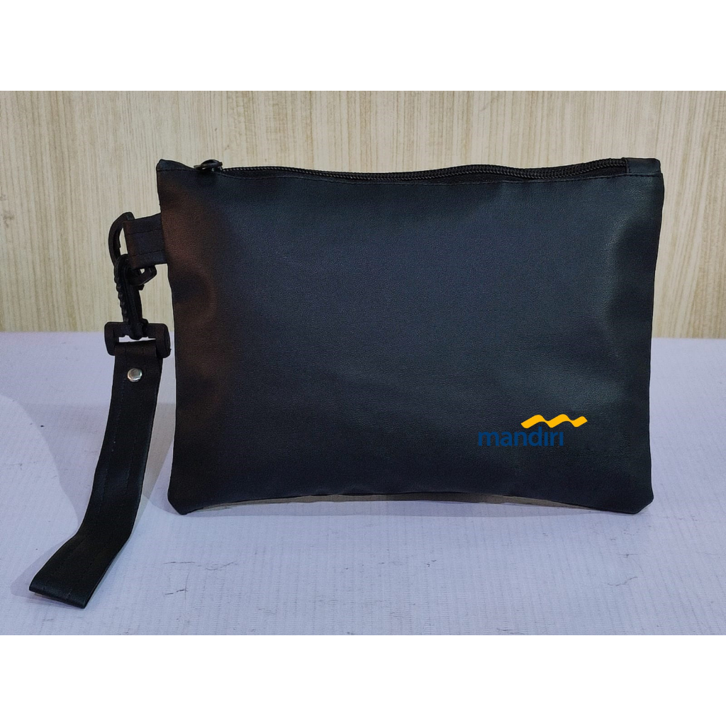 Clutch Kulit Sintetis Terbaru  Logo BANK MANDIRI/Clutch Kulit Logo BANK MANDIRI/Tas Tangan Cusrom Te