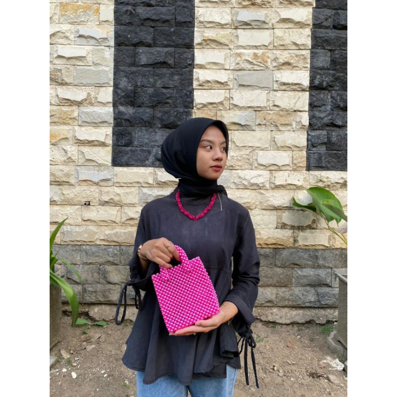 Tas Jinjing Manik-Manik Pink