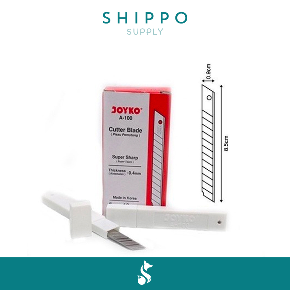 

Shippo Supply - Joyko Isi Cutter A-100 / Untuk Cutter Tipe A-300 Tebal 0.4mm(Isi 5pcs)