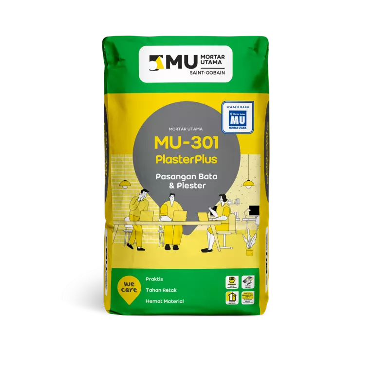 MU 301 Semen Mortar Utama Plaster Plester Plus Pasang Bata Merah Ringan Celcon Hebel MU301
