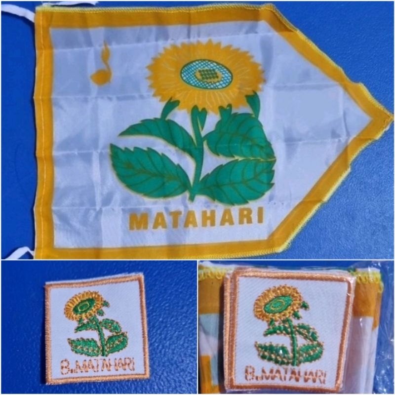 BET REGU  MATAHARI | Bet Tanda Regu Bunga | Tanda Regu Bordir Gambar Bunga | Badge Pramuka