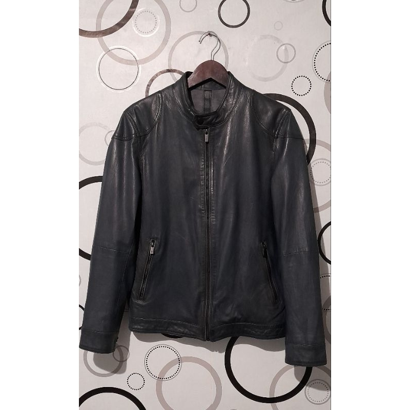 Jaket kulit massimo dutti not zara man