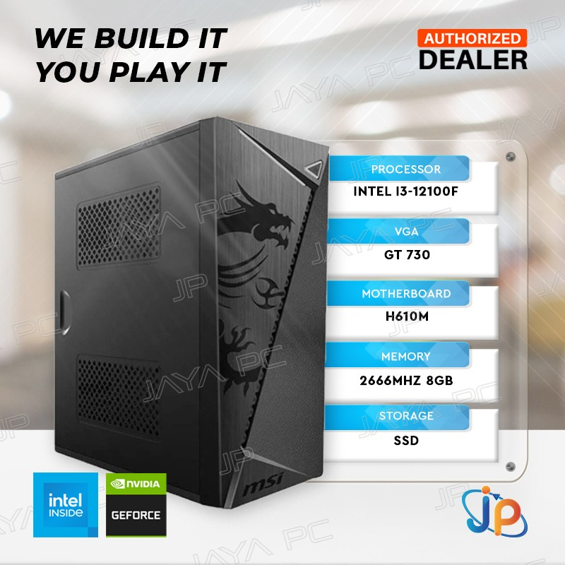 OFFICE POINT GEFORCE GT 730 - PC RAKITAN INTEL I3 GEN 12