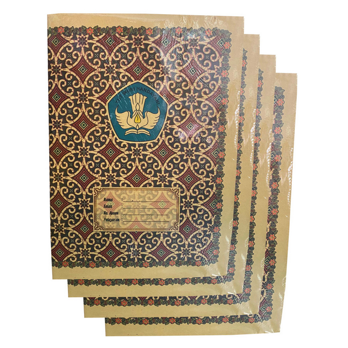 

Sampul Batik / Cover Coklat Buku Tulis Kecil Merk Samson Quarto / Boxy (5pcs / lembar)