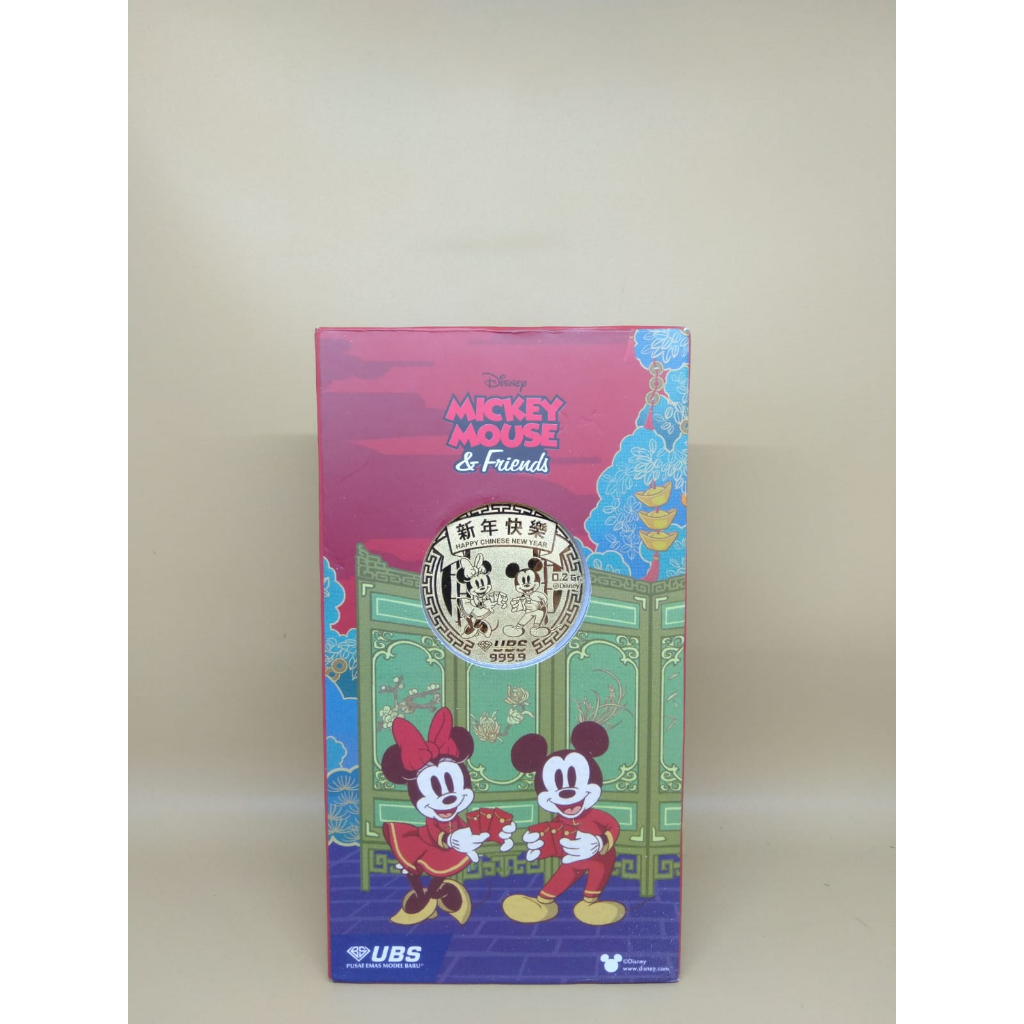 Logam Mulia UBS Mickey Mouse 0.2 Gram 24k Fine Gold 999.9