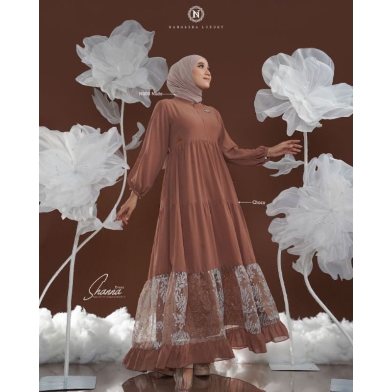 GAMIS PESTA SHANNA DRESS NADHEERA LUXURY