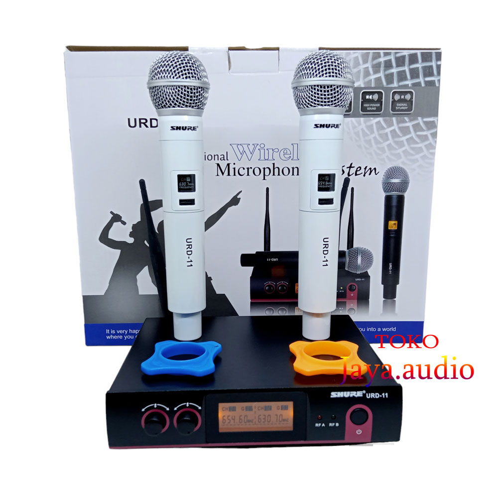 Mic Wireless SHURE URD11 Werles Mikropon URD-11 Mikrofon Tanpa Kabel URD 11 Mik Pegang Box Hard Case