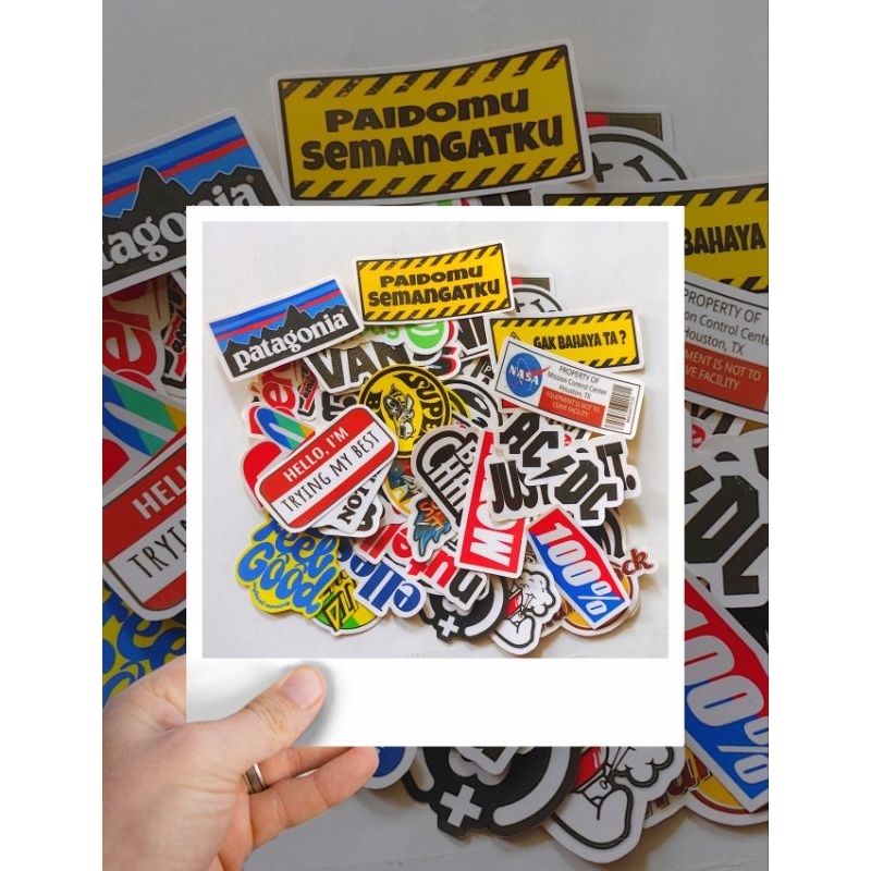 

Stiker campur vinyl + laminasi. case, tumbler, helm, laptop